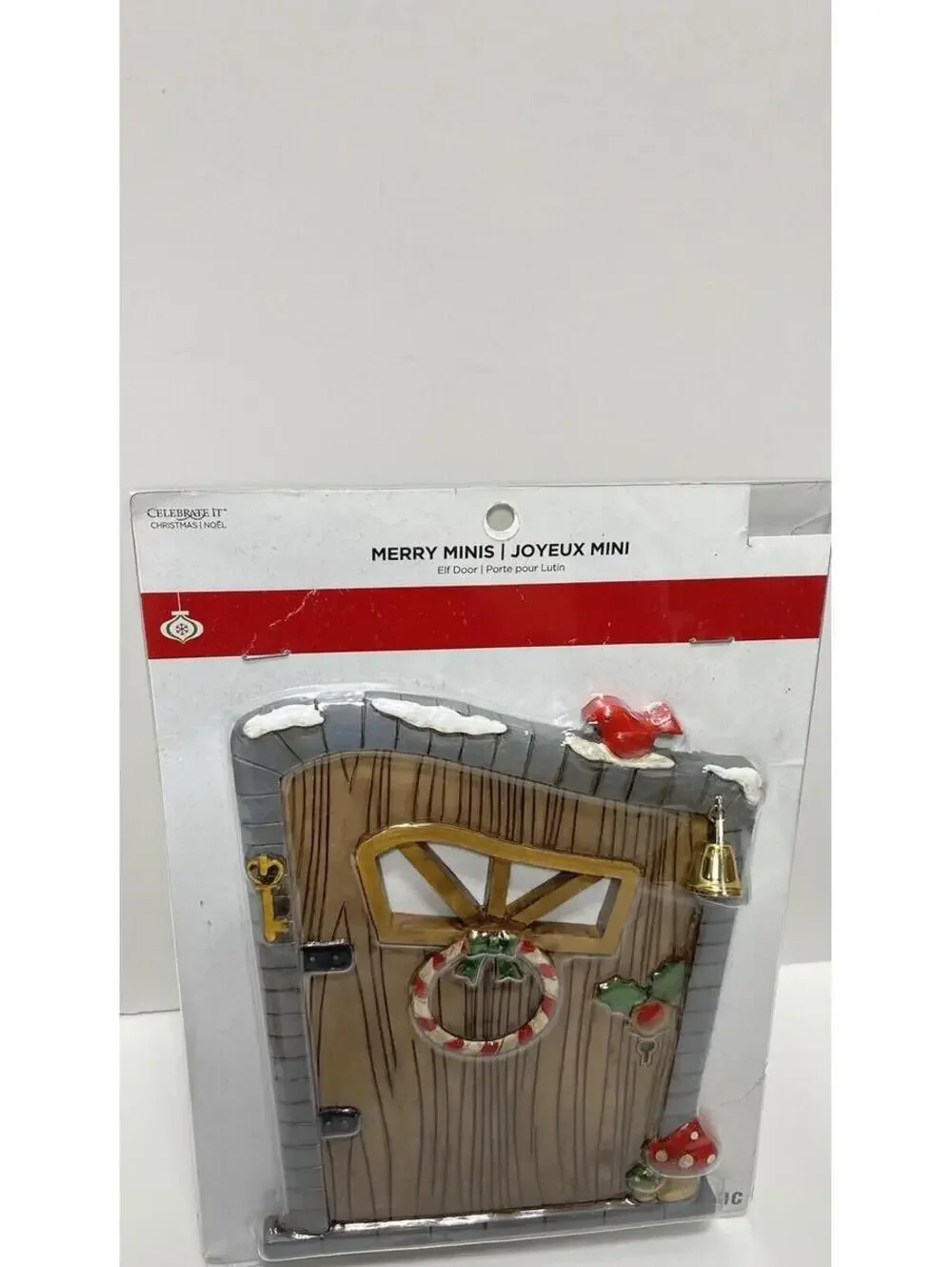 Detailed Wooden (style) Miniature Christmas Elf Door Decor Village DIY Craft
